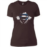 Carolina Panthers And Superman Fans - Ladies' Boyfriend T-Shirt