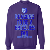 Reasons to be a Memphis Grizzlies Fan Complete List on Back - Sweatshirt
