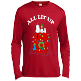 Peanuts By Schulz Snoopy Young Men_s Christmas SweatShirt - Canvas Long Sleeve T-Shirt