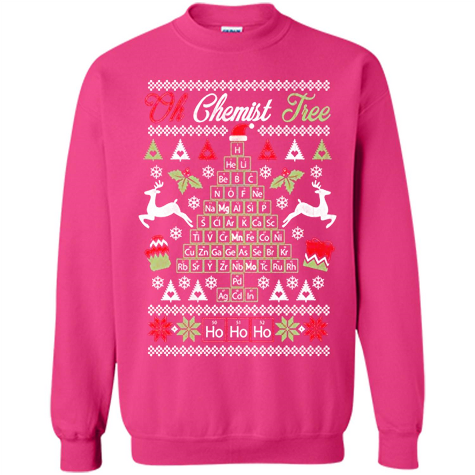 Chemist Tree Shirt Oh Chemistry Tree Ugly Christmas - Sweatshirt