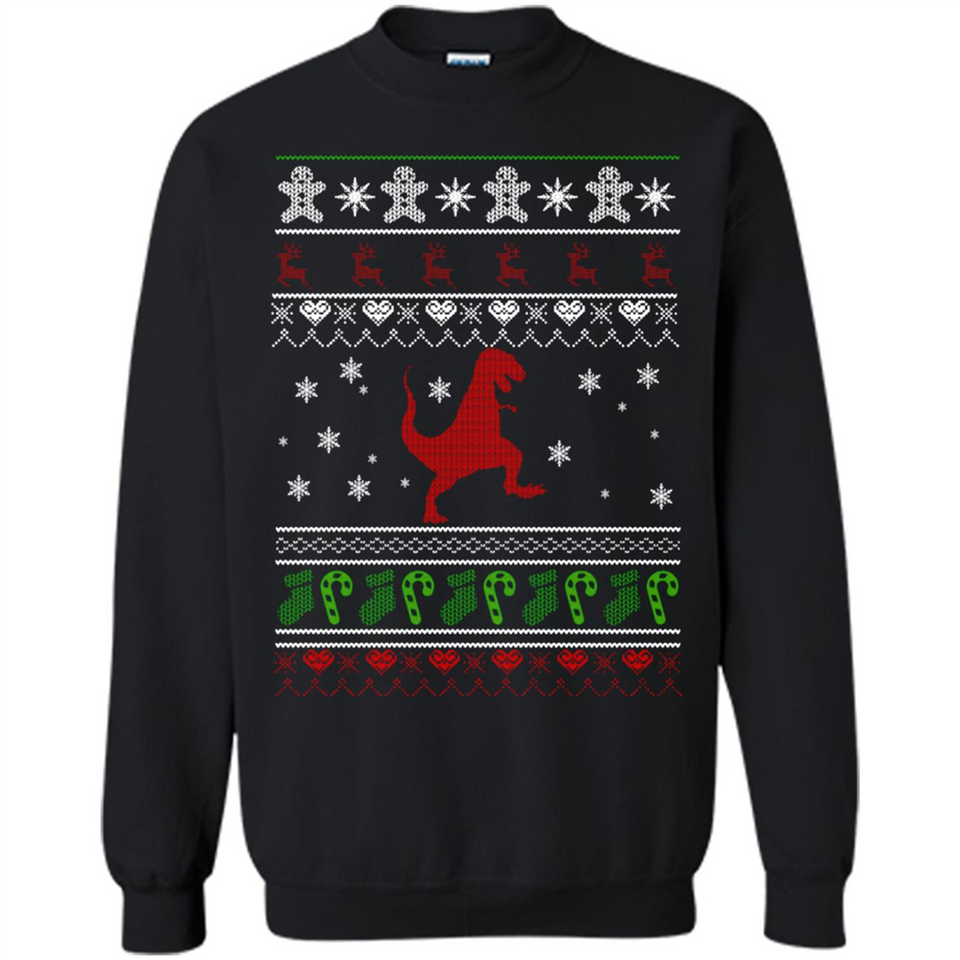 Dinosaur and Santa Ugly Christmas Sweater - Sweatshirt