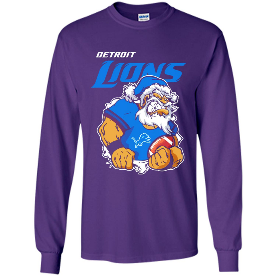 Grumpy Santa Claus Detroit Lions Football Team PINGPONG