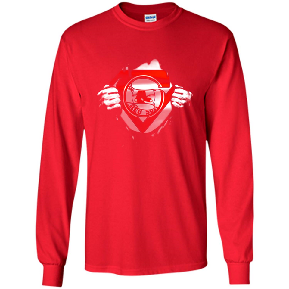 Boston Red Sox And Superman Fans - Long Sleeve T-Shirt