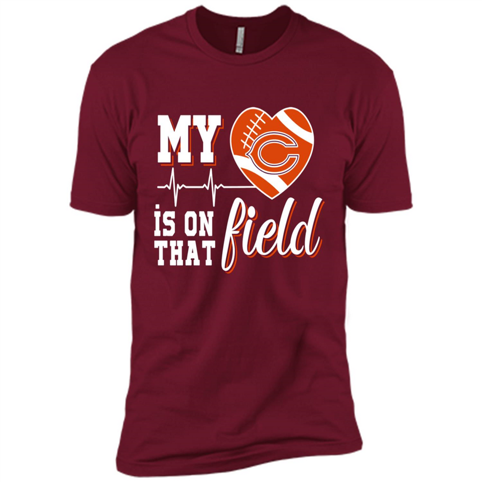 Chicago Bears Football My Heart is on that Field - Premium Short Sleeve T-Shirt