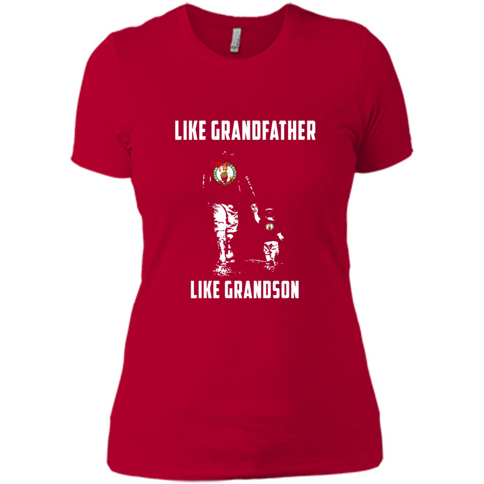 Boston Celtics Like GrandFather Like GrandSon - Ladies' Boyfriend T-Shirt