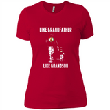 Boston Celtics Like GrandFather Like GrandSon - Ladies' Boyfriend T-Shirt