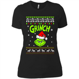 The Grinch Face Christmas - Ladies' Boyfriend T-Shirt