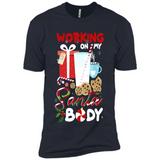 Working On My Santa Body Funny Christmas Gift Sleeve Xmas - Premium Short Sleeve T-Shirt