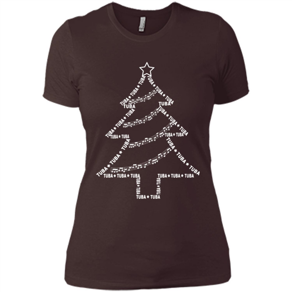 Tuba Text Christmas Tree Musical Instrument Holiday 1
