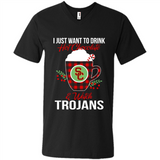 I Just Want To Drink Hot Chocolate & Watch USC Trojans Ugly Christmas Sweater PINGPONG