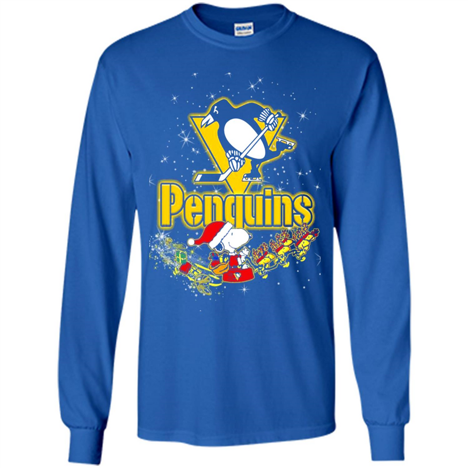 Snoopy Christmas Pittsburgh Penguins - Long Sleeve T-Shirt