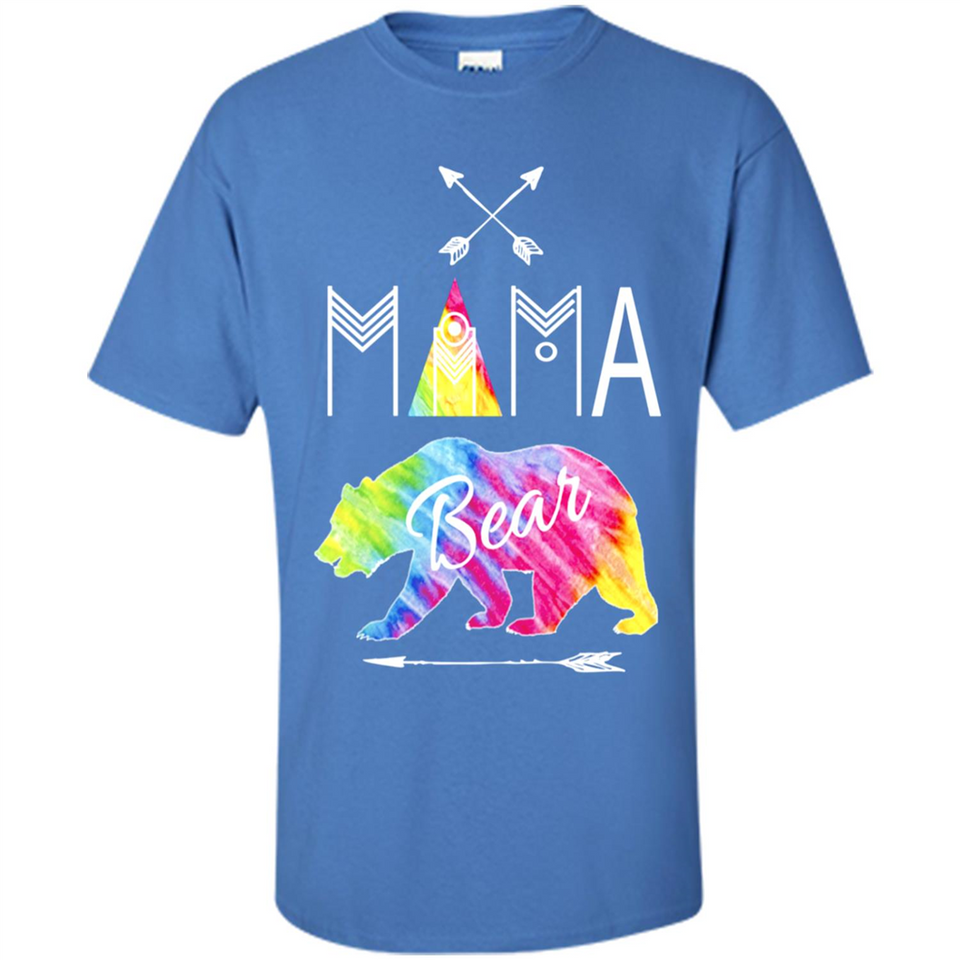 Mama Bear Shirt Tie Dye Family Vacation & Camping Tee - Shirt