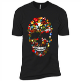 Skull Christmas Decorations Merry Xmas T-Shirt - Premium Short Sleeve T-Shirt