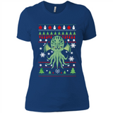 Octopus Ugly Sweater Christmas - Ladies' Boyfriend T-Shirt