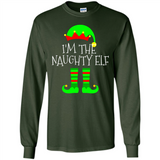 Matching Family Christmas Shirt Funny I'm The Naughty Elf Black mugs PINGPONG - Long Sleeve T-Shirt