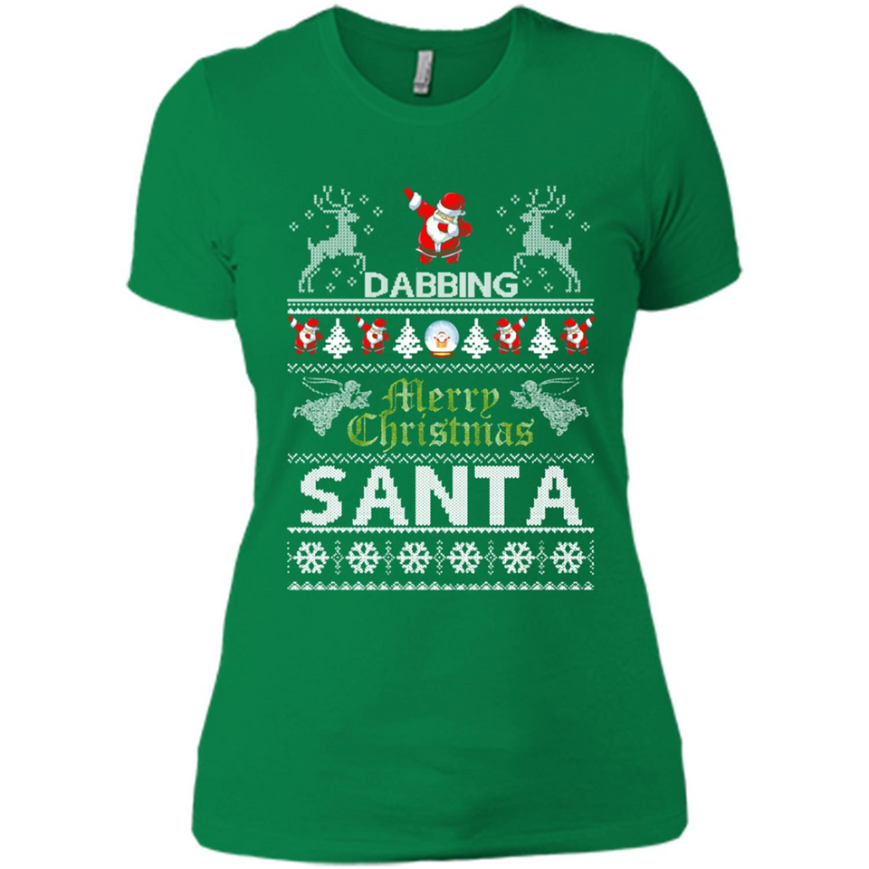 Dabbing Santa Ugly Christmas - Ladies' Boyfriend T-Shirt