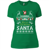 Dabbing Santa Ugly Christmas - Ladies' Boyfriend T-Shirt