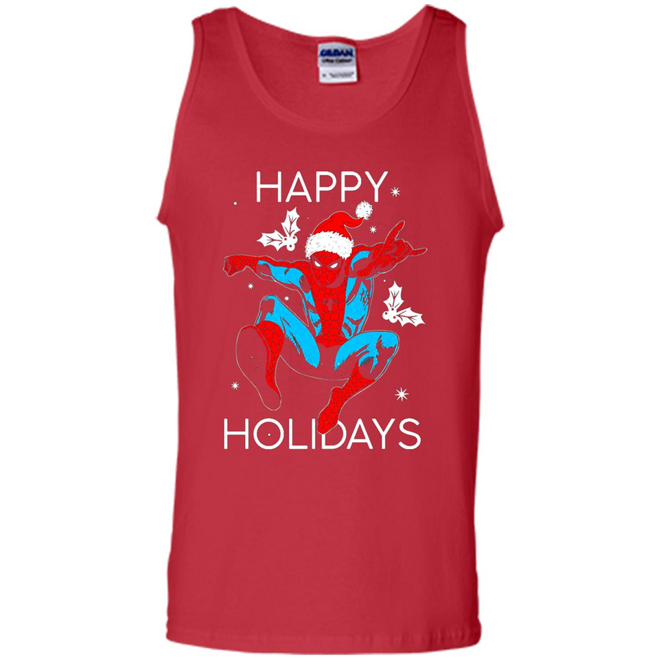 Marvel Spider Man Happy Holidays Santa Christmas Mug PINGPONG - Tank Top