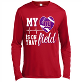 New York Giants Football My Heart is on that Field - Canvas Long Sleeve T-Shirt