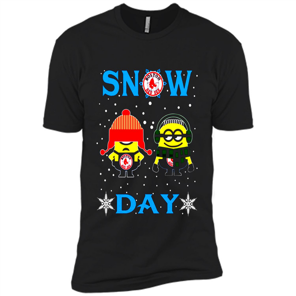 Snow Day Shirt For Boston Red Sox Vs Minion Fans pingpong