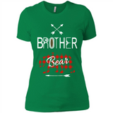 Brother Shirt Buffalo Plaid Family Camping Bear Tee - Ladies' Boyfriend T-Shirt