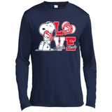 Snoopy loves NBA Atlanta Hawks - Canvas Long Sleeve T-Shirt