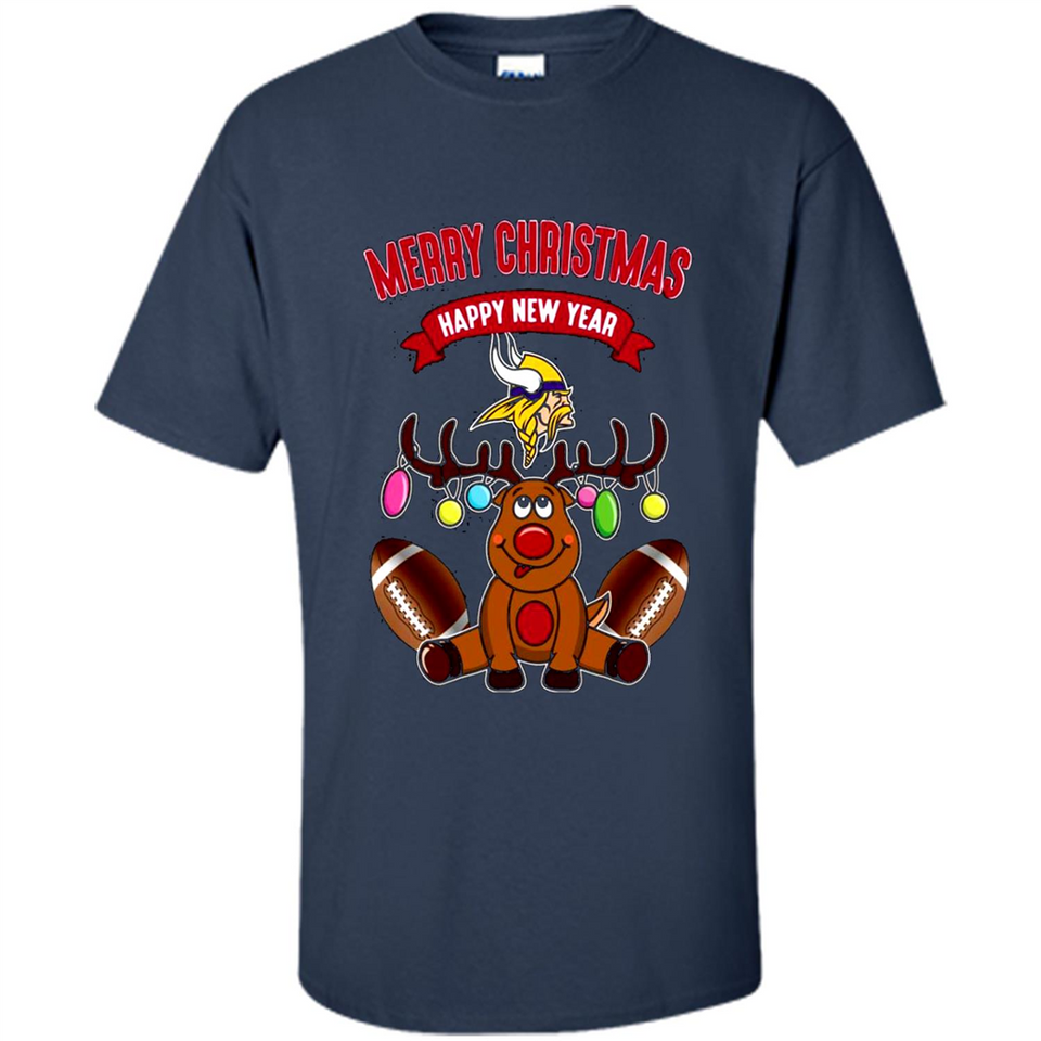 Minnesota Vikings NFL Reindeer Funny Merry Christmas And Happy New Year