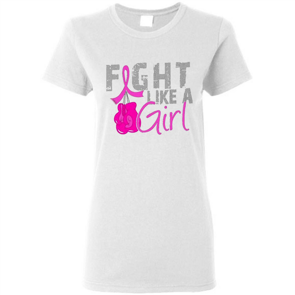 Fight Like A Girl Breast Cancer Awareness - Ladies Short-Sleeve