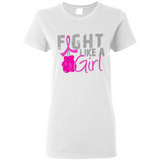 Fight Like A Girl Breast Cancer Awareness - Ladies Short-Sleeve