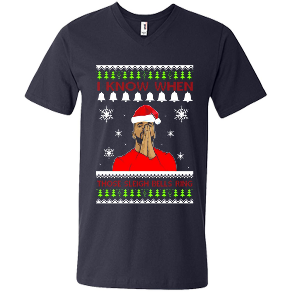 Drake I Know When Those Sleigh Bells Ring Christmas - Men's V-Neck