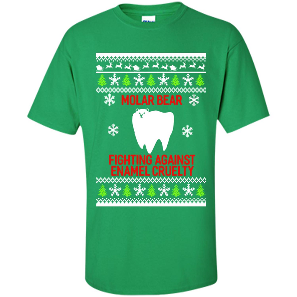 Molar bear fighting against enamel cruelty Christmas - Shirt