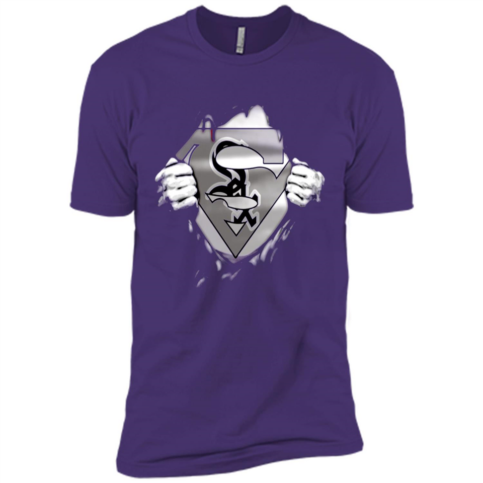 Chicago White Sox And Superman Fans - Premium Short Sleeve T-Shirt