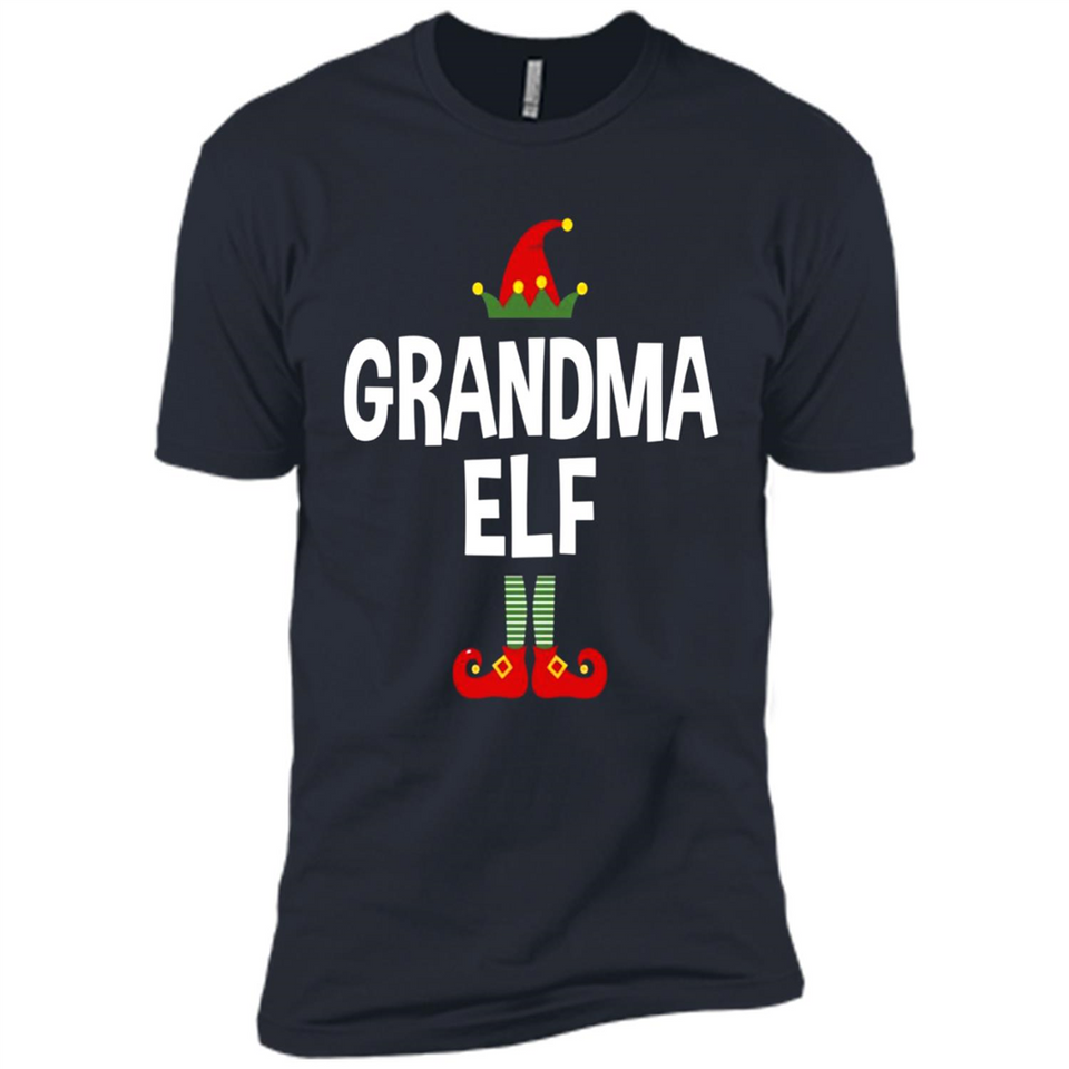 Grandma Elf Shirt -Family Matching Christmas Pajamas - Premium Short Sleeve T-Shirt