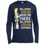 Shirt For Dr Seuss Cat And Pittsburgh Steelers Fans - Canvas Long Sleeve T-Shirt