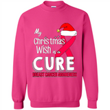 My Christmas Wish Is A Cure Breast Cancer Awareness sweater PINGPONG