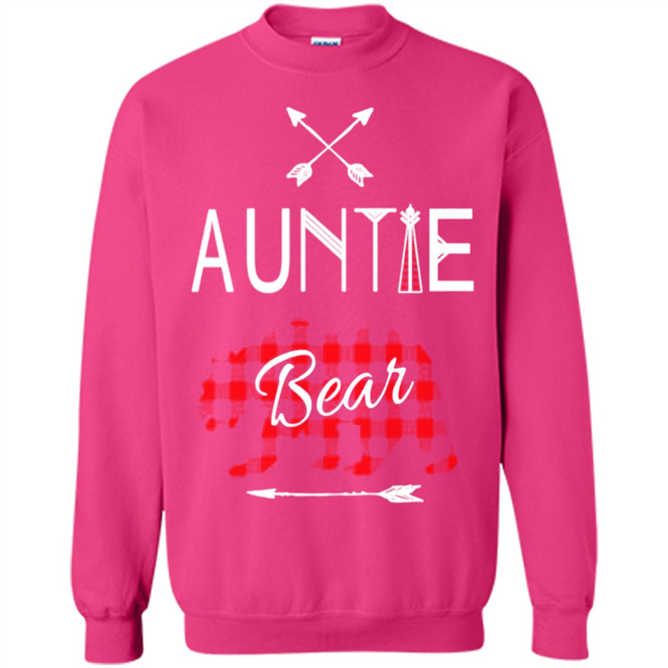 Aunt Shirt Buffalo Plaid Family Camp Bear Tee - Sweatshirt