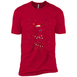 Doberman Santa Lights Christmas Dog Xmas Sweatshirt - Premium Short Sleeve T-Shirt