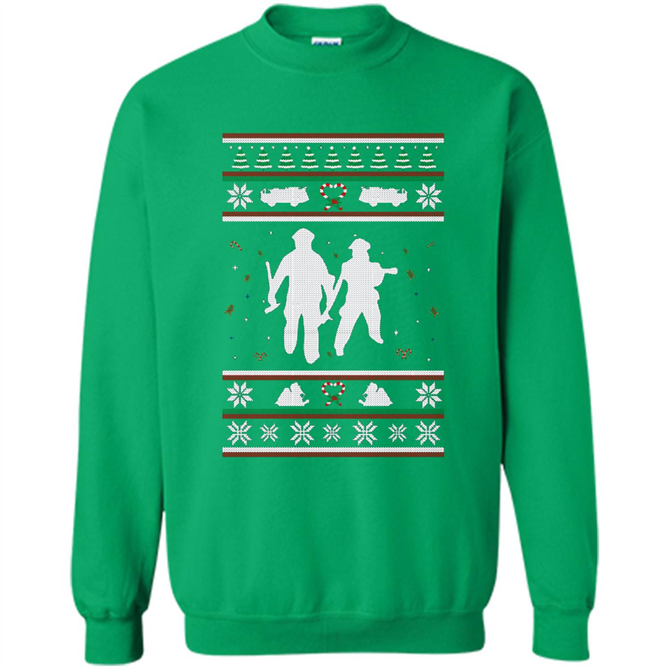 Christmas Ugly Sweater Firefighter Ugly Christmas Sweater - Sweatshirt