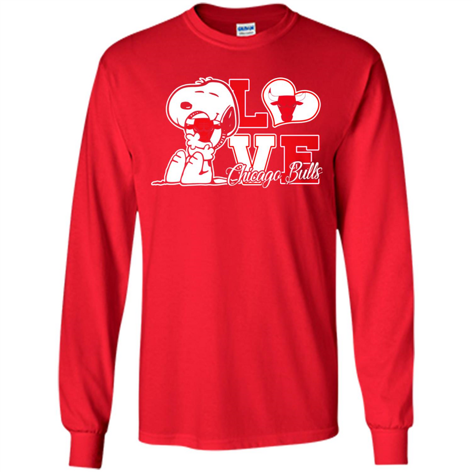 Snoopy loves NBA Chicago Bulls - Long Sleeve T-Shirt