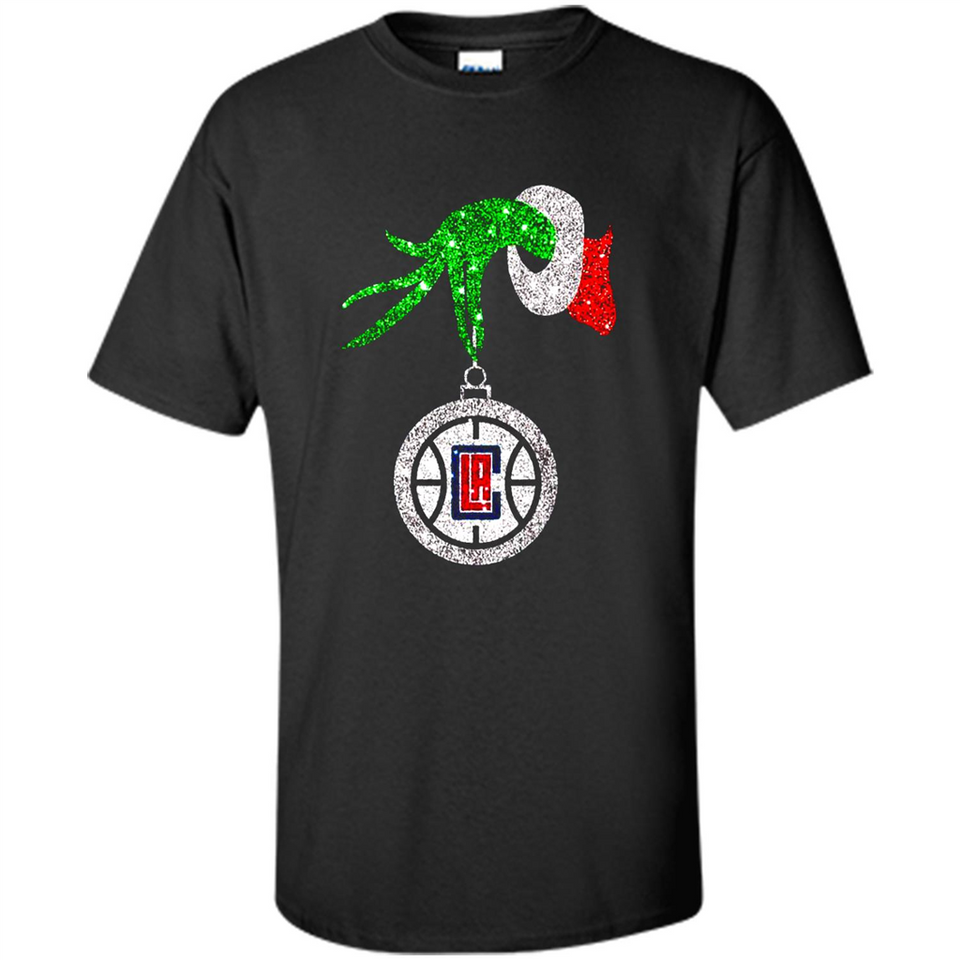 Amazing shirt Los Angeles Clippers Glitter Grinch Monogram Ornament Christmas Gift - Shirt