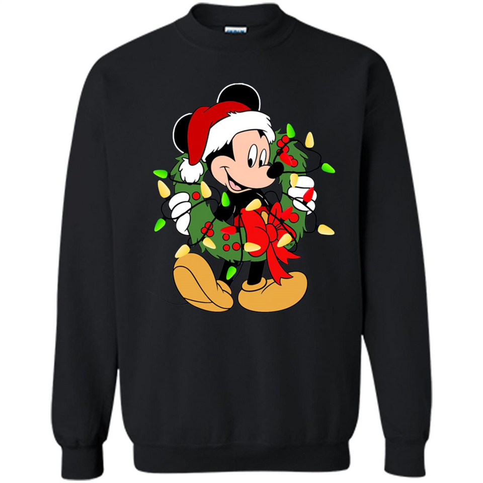 Disney Mickey Mouse Christmas Lights Sweatshirt - Sweatshirt