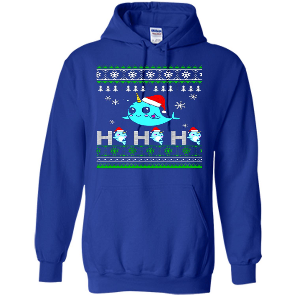 Narwhal christmas sweatshirt hoodie long PINGPONG - Hoodie