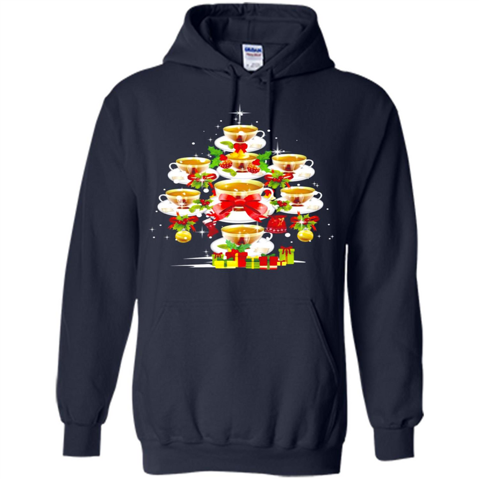 Tea Christmas Tree T-shirt Funny Tea Xmas Gift