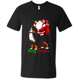 Merry Christmas Santa Claus With Big Dog sweater PINGPONG