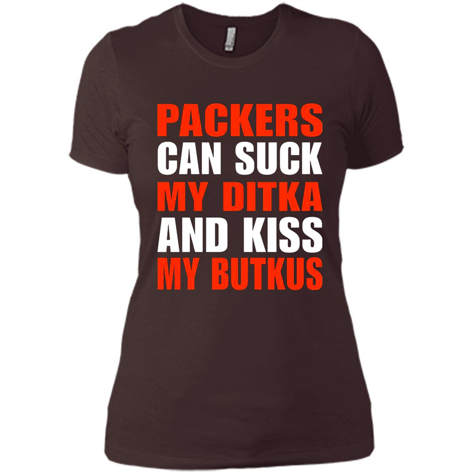 Packers can suck my Ditka and kiss my Butkus PINGPONG - Ladies' Boyfriend T-Shirt