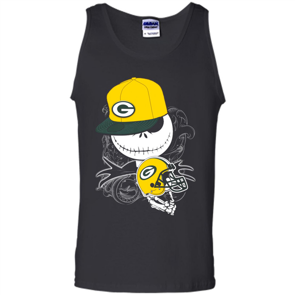 Jack Skellington The Nightmare Before Christmas-Packers Football - Tank Top