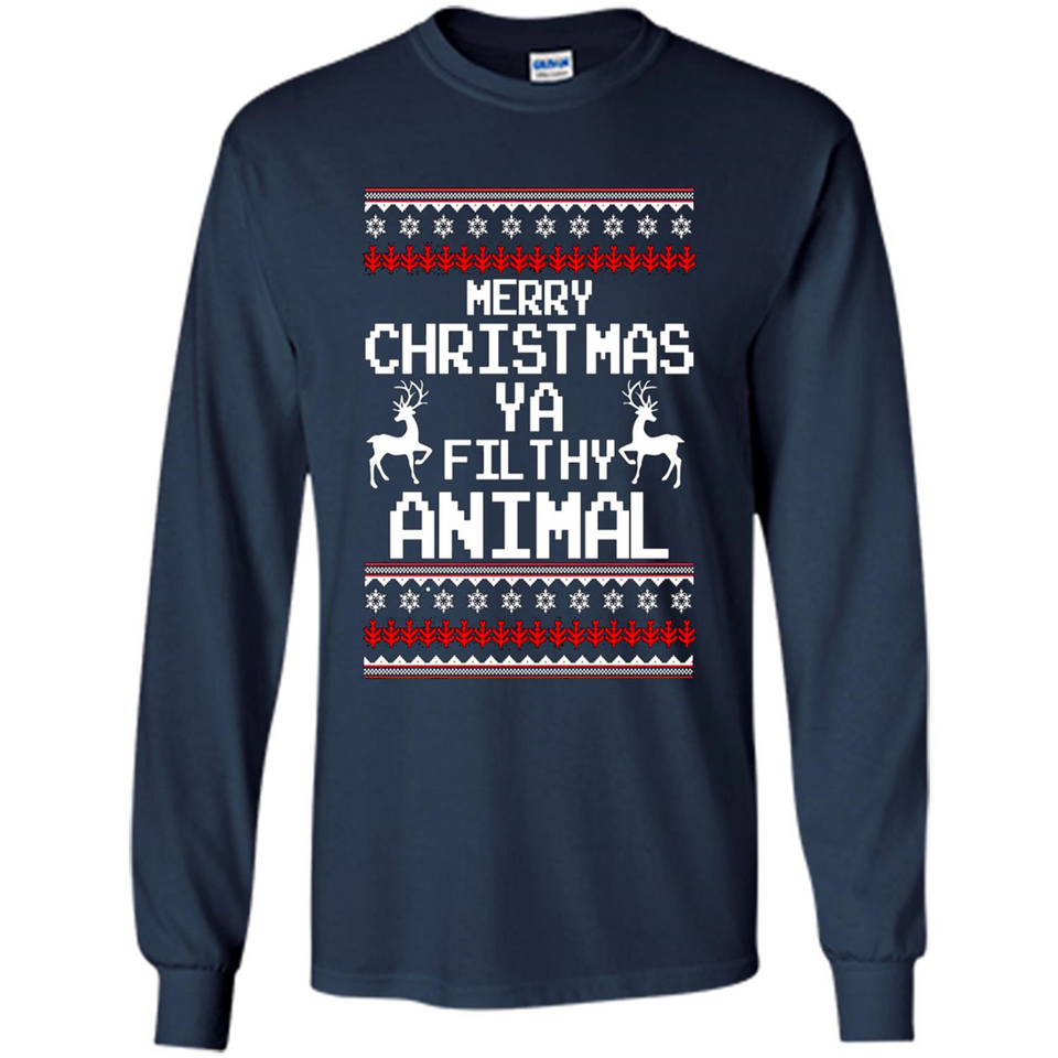 Merry Christmas ya filthy animal ulgy sweater PINGPONG