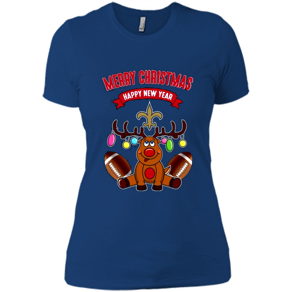 New Orleans Saints NFL Reindeer Funny Merry Christmas And Happy New Year