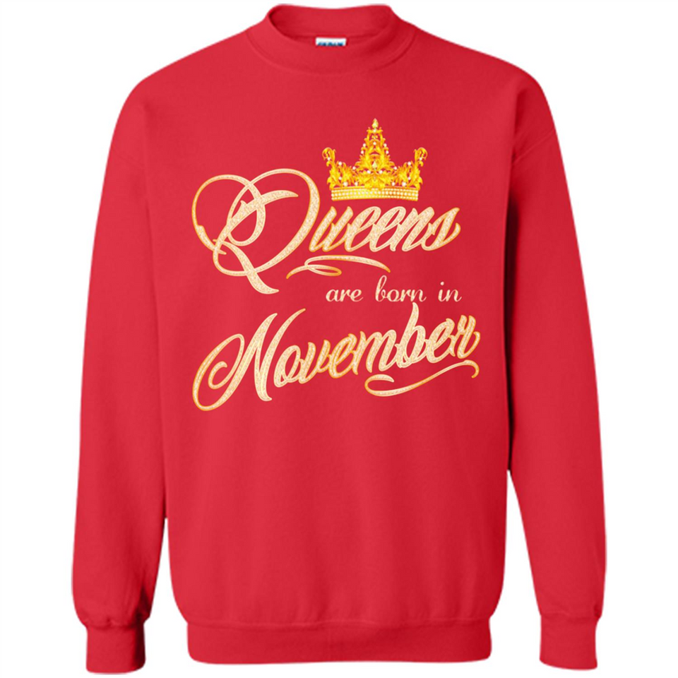 Queens Are Born In November Golden T-Shirt