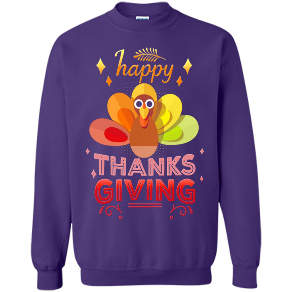 Happy Thanksgiving Turkey Day Colorful Cute